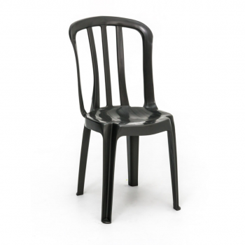 Cadeira Plástica REFORÇADA sem braço Bistrô PRETO REI DO PLÁSTICO